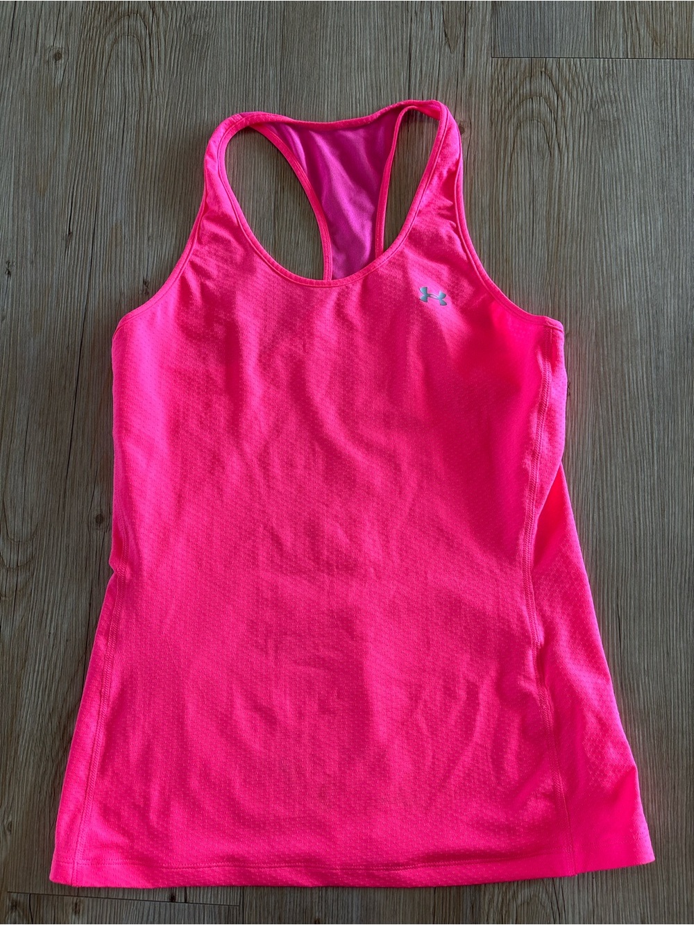 Under Armour Neon Hot Pink Racerback Tank Top